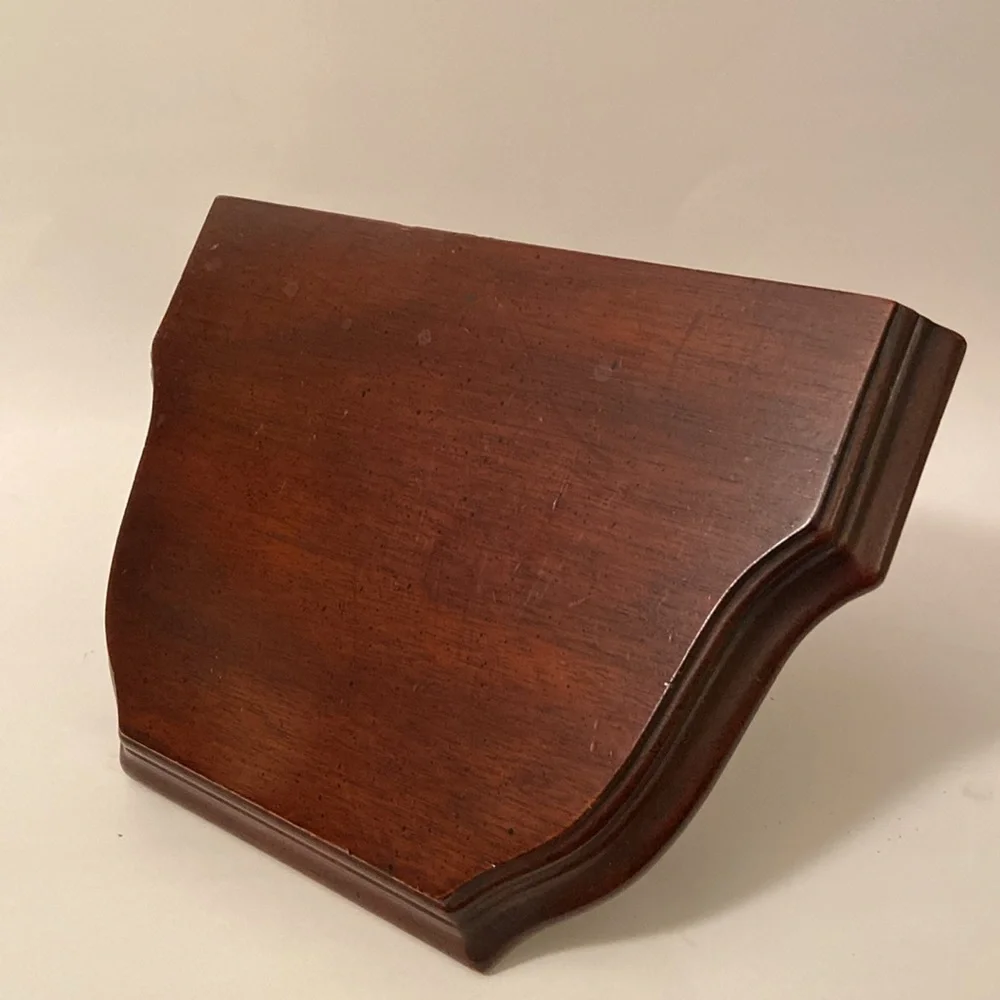 Small Solid Dark Tone Wooden Bracket 1 pc Display Shelf Wall Mounted